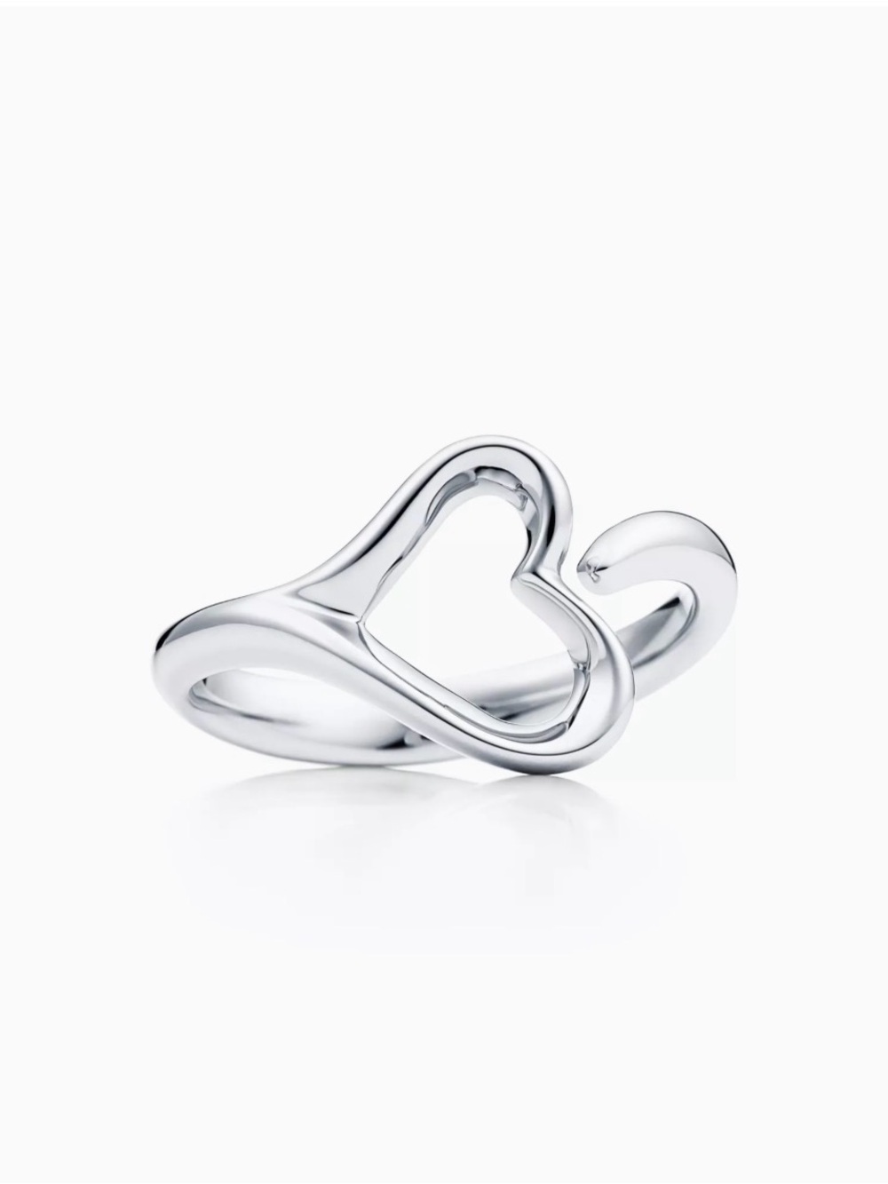 Tiffany & Co. Silver Open Heart Ring